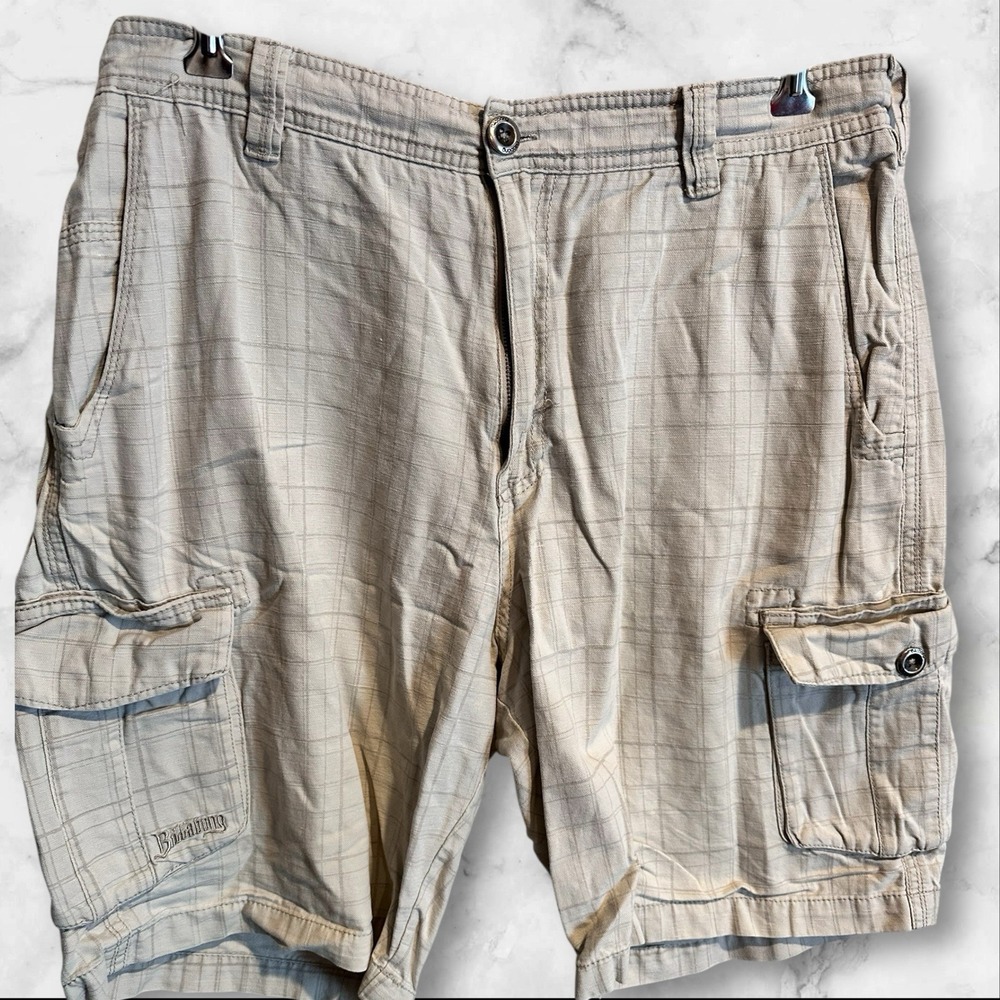 Vintage Billabong Cargo Shorts Mens 36 Surf Skate Y2K Linen Cotton Blend